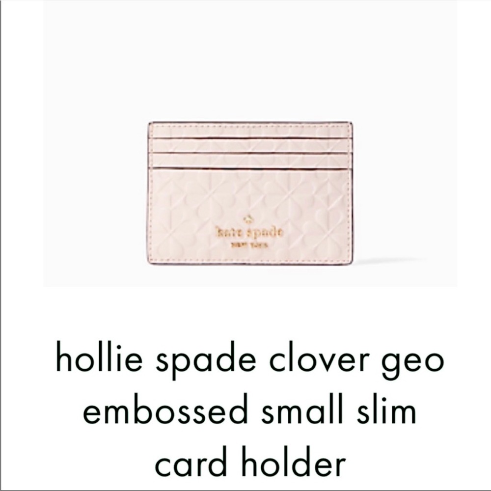 NWT Kate Spade Embossed Card Holder